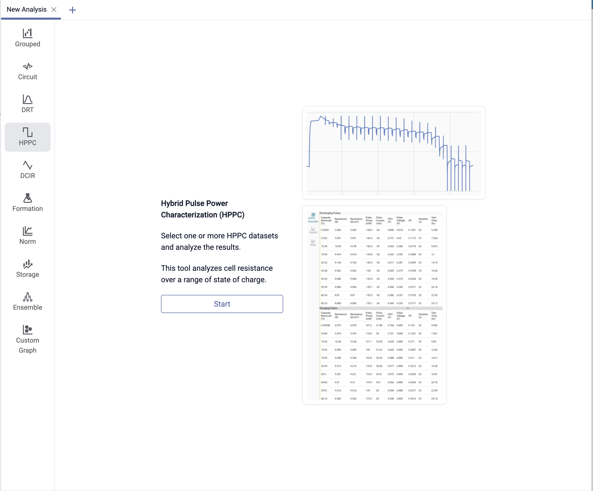 Hybrid Pulse Power Characterization analysis tool